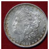 1882 O/S Morgan Silver Dollar Coin