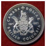 1871-1971 Canada Silver Dollar - British Columbia
