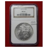 1879 O Morgan Silver Dollar NGC MS61