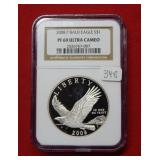 2008 P Bald Eagle Silver Dollar NGC PF69 Ultra Cam