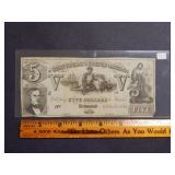 $5 Confederate States of America Note - Richmond