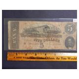 1864 $5 Confederate States of America Note