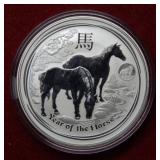 2014 Australia "Year of the Horse" Silver Coin 1oz