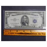 1953 A $5 Silver Certificate Note