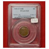 1909 S VDB Lincoln Wheat Cent PCGS F15