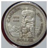 1958 Canada Silver Dollar