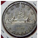 1961 Canada Silver Dollar