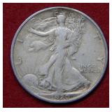 1920 Walking Liberty Silver Half Dollar Coin