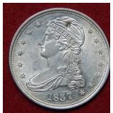 1837 Reeded Edge Bust Half - Stamped