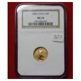 2006  US Gold $5 NGC MS70