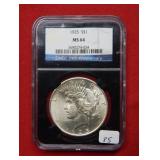 1925 S Peace Silver Dollar NGC MS64