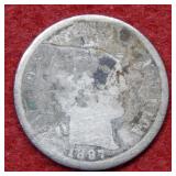 1897 O Barber Silver Dime