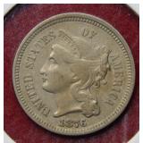 1876 Three Cent Nickel