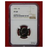 1961 Jefferson Nickel NCG PF 68