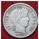 1912 Barber Silver Dime