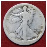 1916 S Walking Liberty Silver Half Dollar