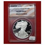 2008 W Silver Eagle 1oz ANACS PR70 DCAM