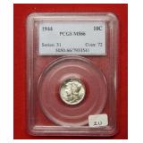 1944 Mercury Silver Dime PCGS MS66
