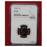 1964 Jefferson Nickel NGC PF69