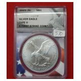 2021 (S) Silver Eagle 1oz Type II ANACS MS70
