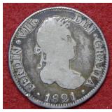 1821 Bolivia 2 Reals Coin