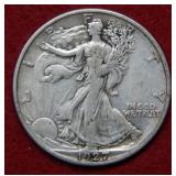 1927 S Walking Liberty Silver Half