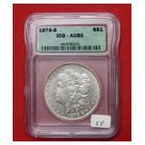 1878 S Morgan Silver Dollar ICG AU50