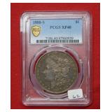 1888 S Morgan Silver Dollar Coin PCGS XF40