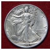 1936 D Walking Liberty Silver Half Dollar Coin