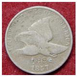 1857/1885 Flying Eagle Cent - Counter Stamp