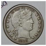 1915 D Barber Silver Quarter
