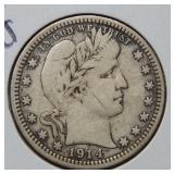 1914 Barber Silver Quarter