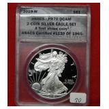 2019 W Silver Eagle 1oz ANACS PR70 DCAM