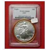 1997 Silver Eagle 1oz PCGS MS69