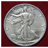 1935 S Walking Liberty Silver Half Dollar