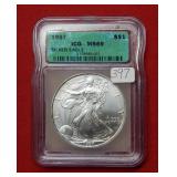 1997 Silver Eagle 1oz ICG MS69