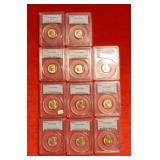 (11) Complete Set of Wartime Nickels PCGS MS66