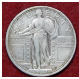 1917 Standing Liberty Silver Quarter Type I