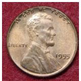 1955 Poor Man's Double Die Lincoln Wheat Cent