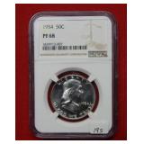 1954 Franklin Silver Half Dollar NGC PF68