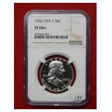 1956 Type II Franklin Silver Half NGC PF68 Star