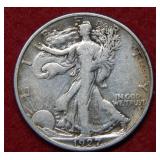 1927 S Walking Liberty Silver Half