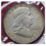 1948 Franklin Silver Half Dollar Coin