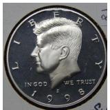 1998 S Kennedy Silver Proof Half Dollar