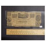 1855 $20 Bank of Lewistown Note