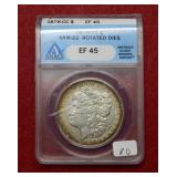 1878 CC Morgan Silver Dollar ANACS EF45 - Rotated