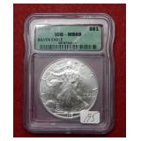 1999 Silver Eagle ICG MS69