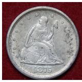1875 S Seated Liberty 20 Cent Piece