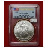 2010 Silver Eagle 1oz PCGS MS69