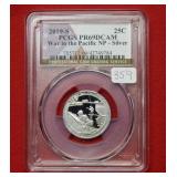 2019 US War in the Pacific Silver Quarter PCGS PR